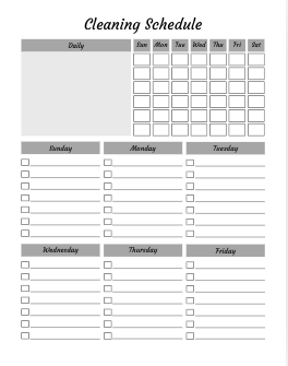 Cleaning Planner - Keep Your Home Fresh & Clean