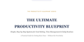 The Ultimate Productivity Blueprint ebook