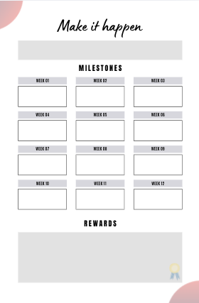 12 Week Weight Loss Planner